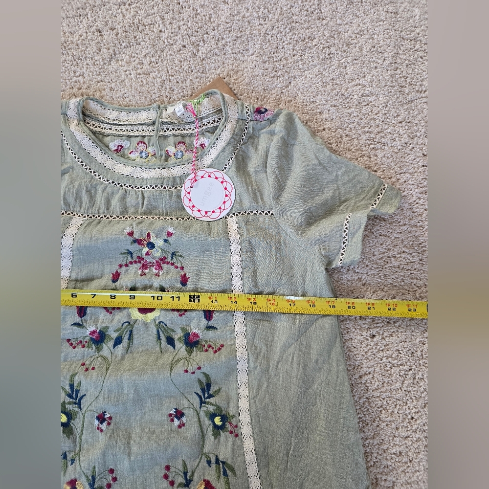 New Umgee Size Small Floral Embroidered Lightweight Lined Dress - Picture 8 of 8